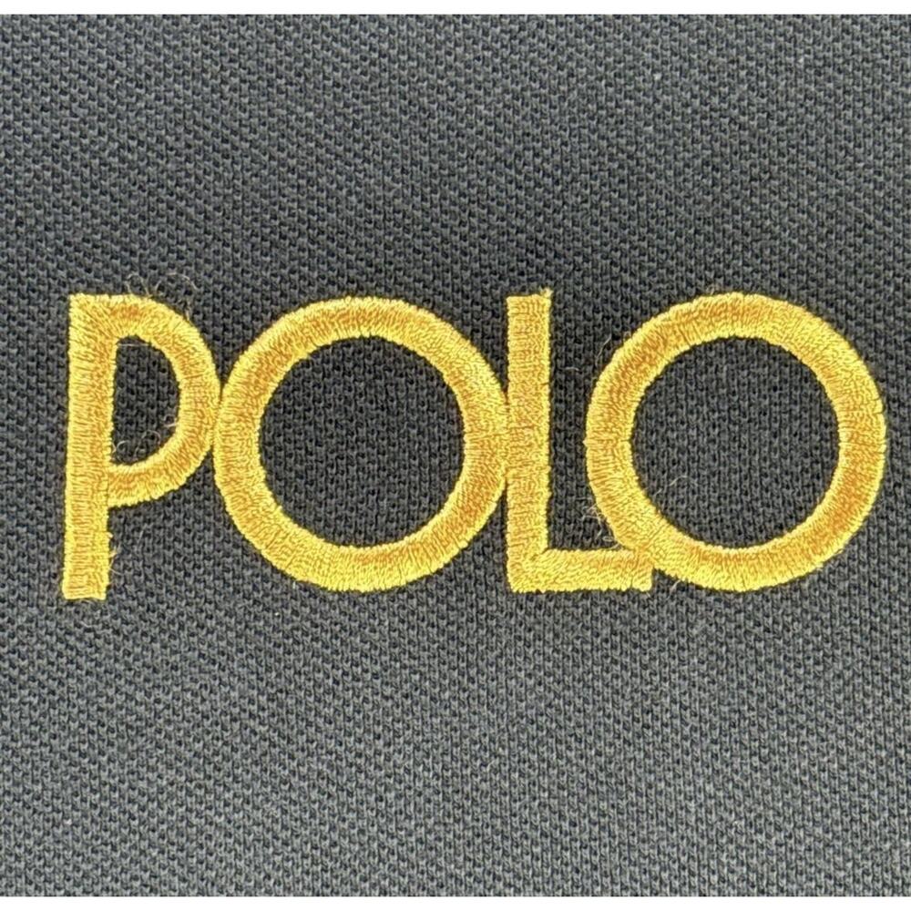 PRL Gold POLO Logo Polo Shirt Mens Black XL Classic Fit Polo Ralph Lauren - Picture 6 of 9
